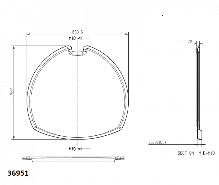 Floorplate Crystal White V7/V5 36951