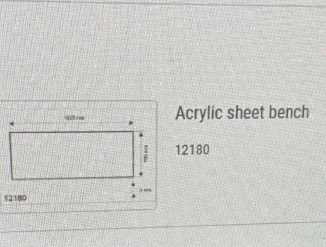 Acrylic sheet bench