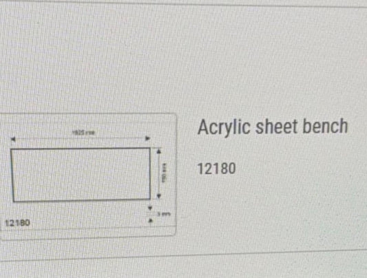 Acrylic sheet bench